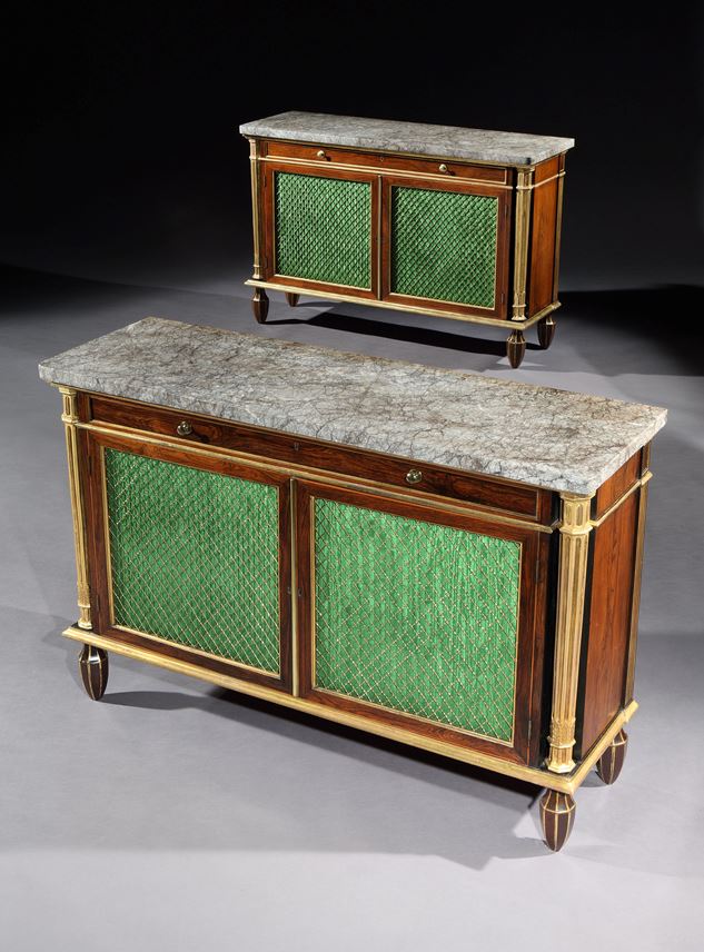 MARSH &amp; TATHAM - A pair of Regency rosewood side cabinets | MasterArt